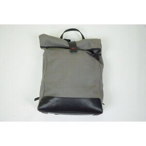 Isaia Napoli CAPRI Gray Backpack Softback Casual Bag Leather / Fabric NEW